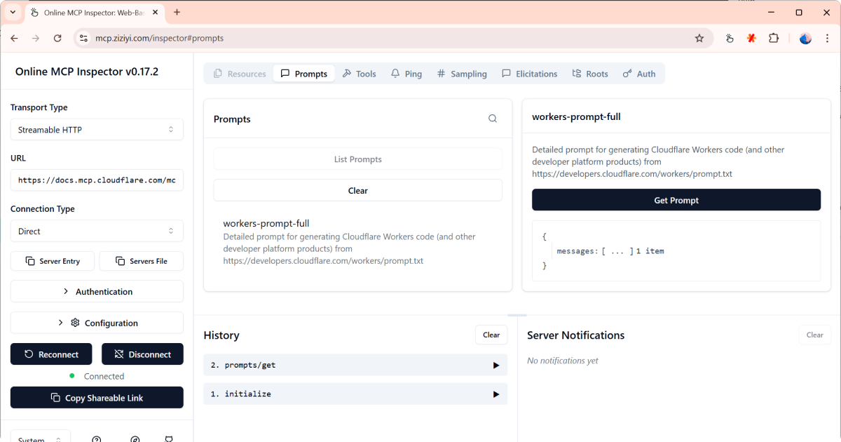 MCP Inspector Online: Web-Based Tool for Testing & Debugging